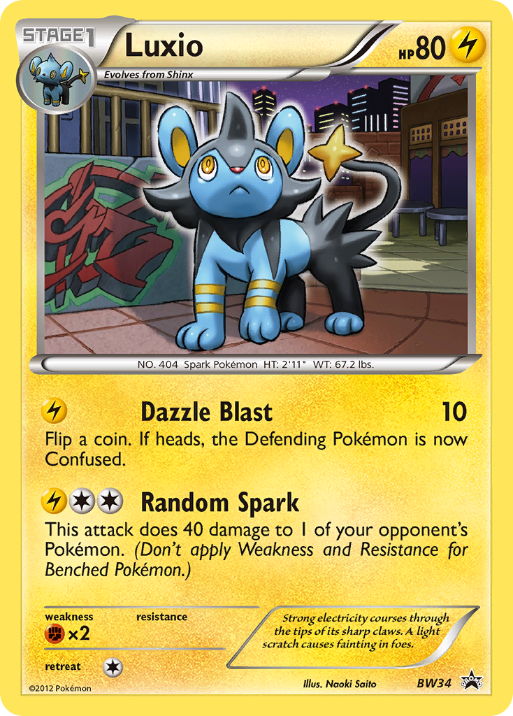 Luxio — illustrated card
