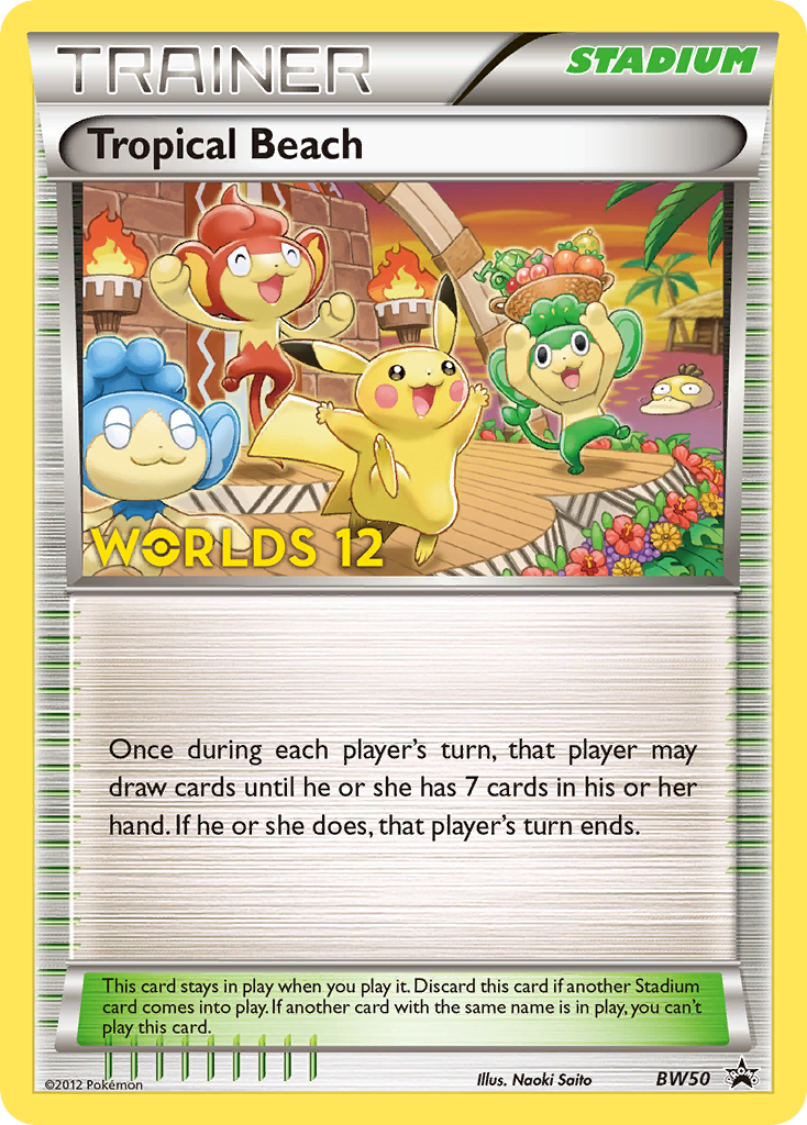 Tropical Beach — illustrated card