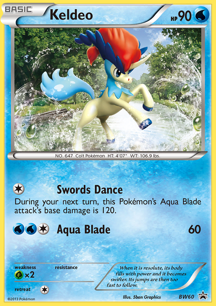Keldeo — illustrated card