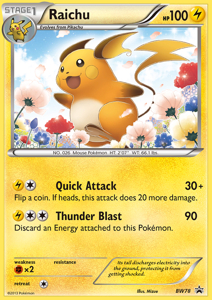 Raichu — illustrated card