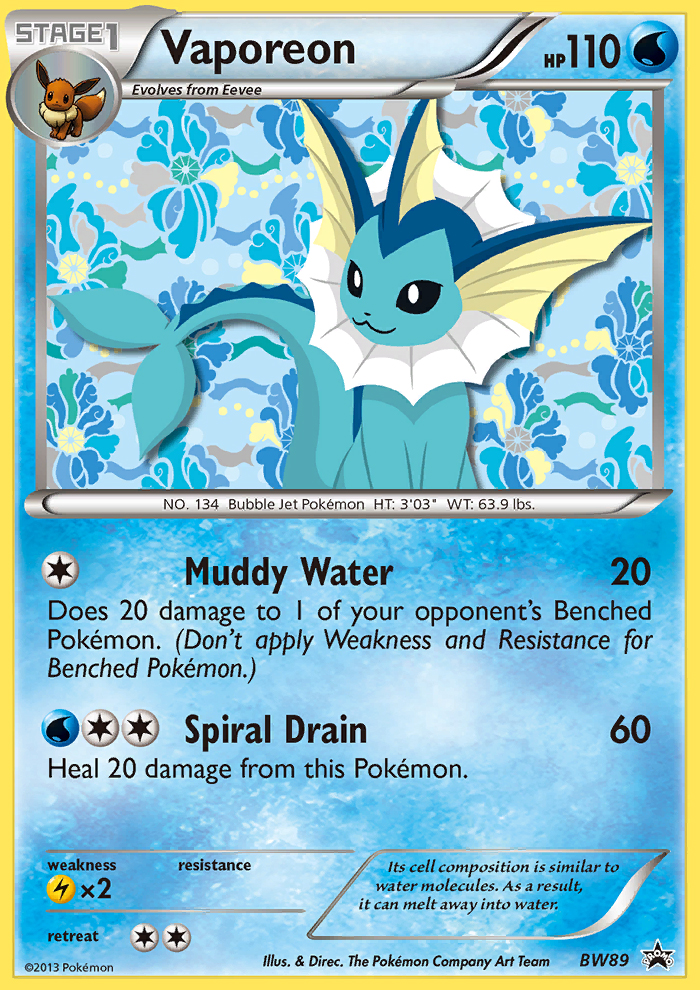 Vaporeon — illustrated card