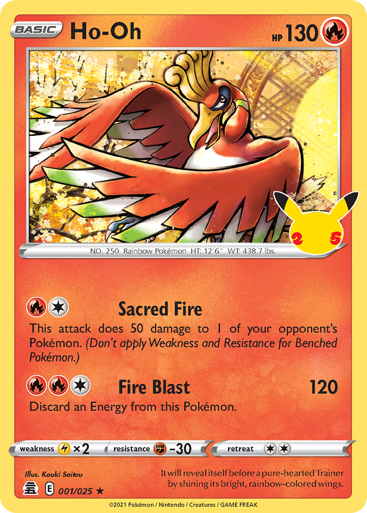 Ho-Oh — illustrated card