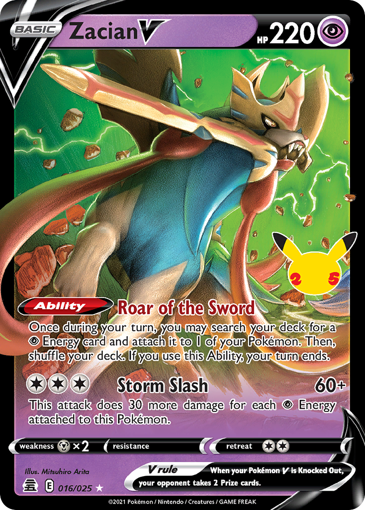 Zacian V — illustrated card