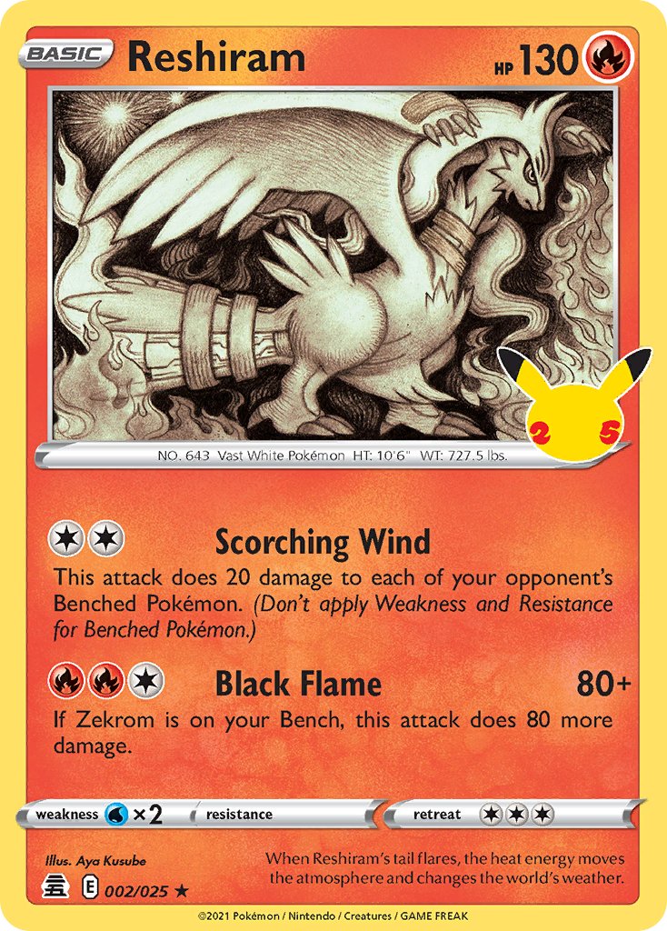 Reshiram — illustrated card