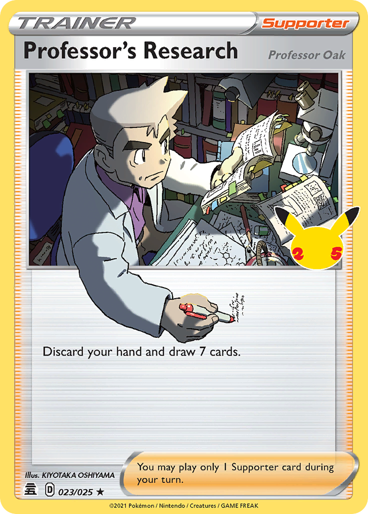 Professor's Research (Professor Oak) — illustrated card