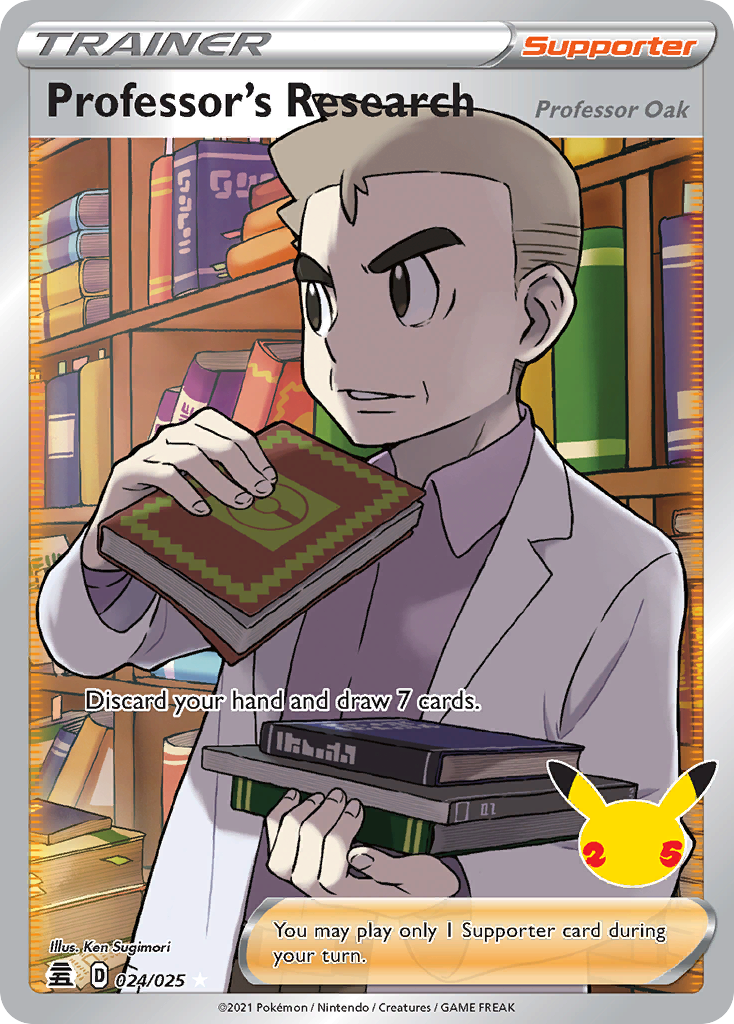 Professor's Research (Professor Oak) — illustrated card