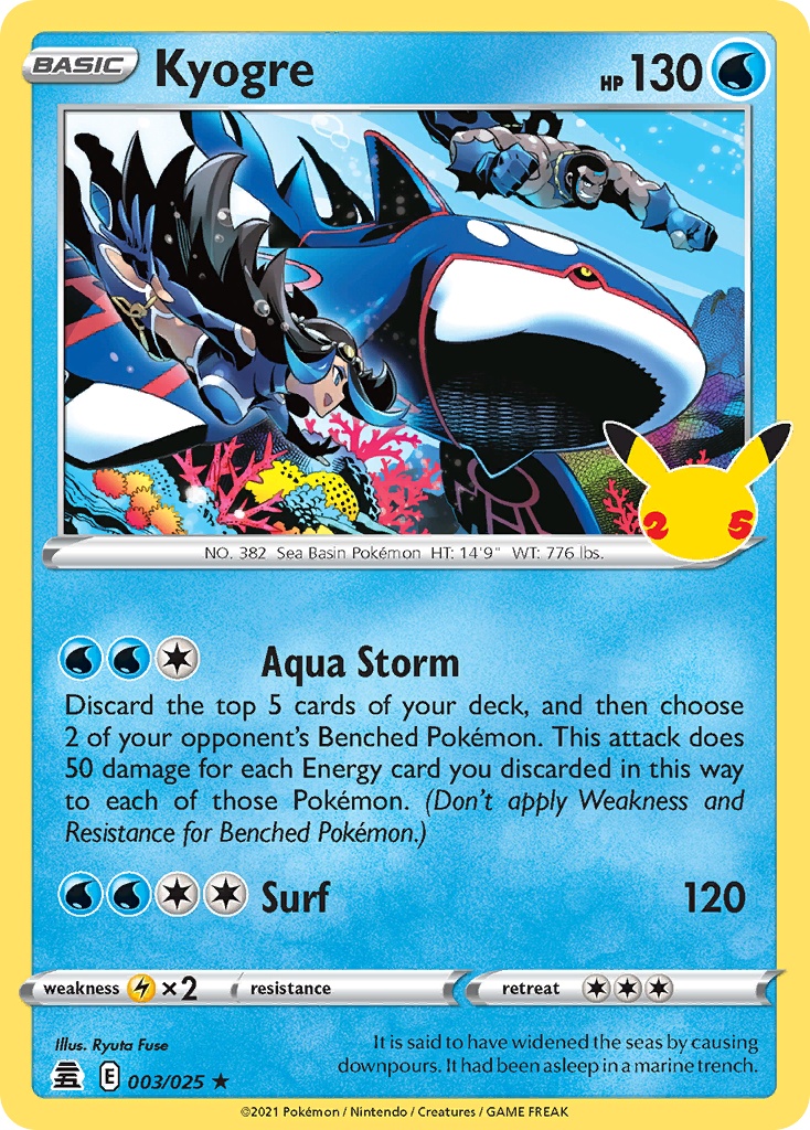 Kyogre — illustrated card