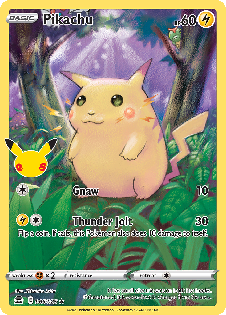 Pikachu — illustrated card