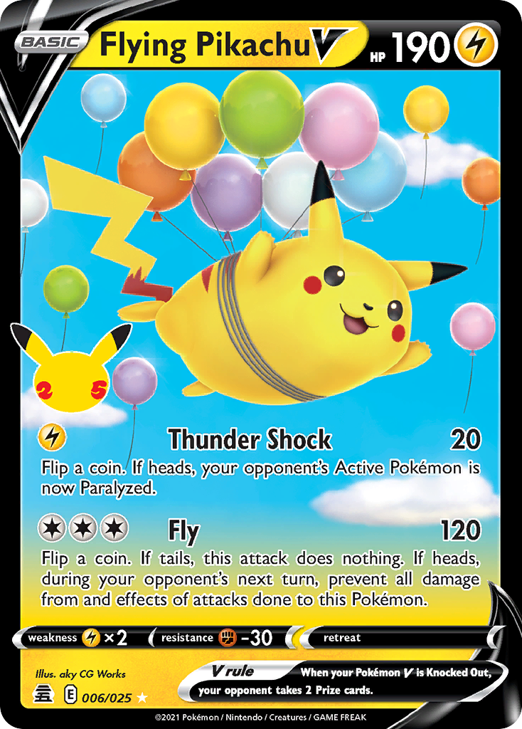 Flying Pikachu V — illustrated card