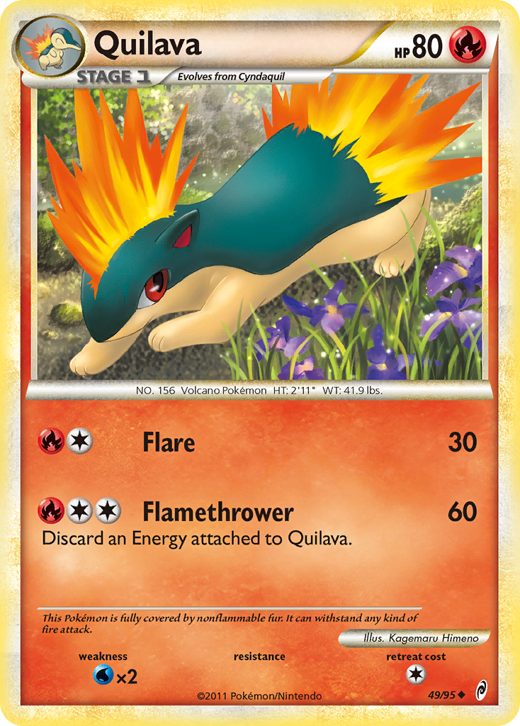 Quilava — illustrated card