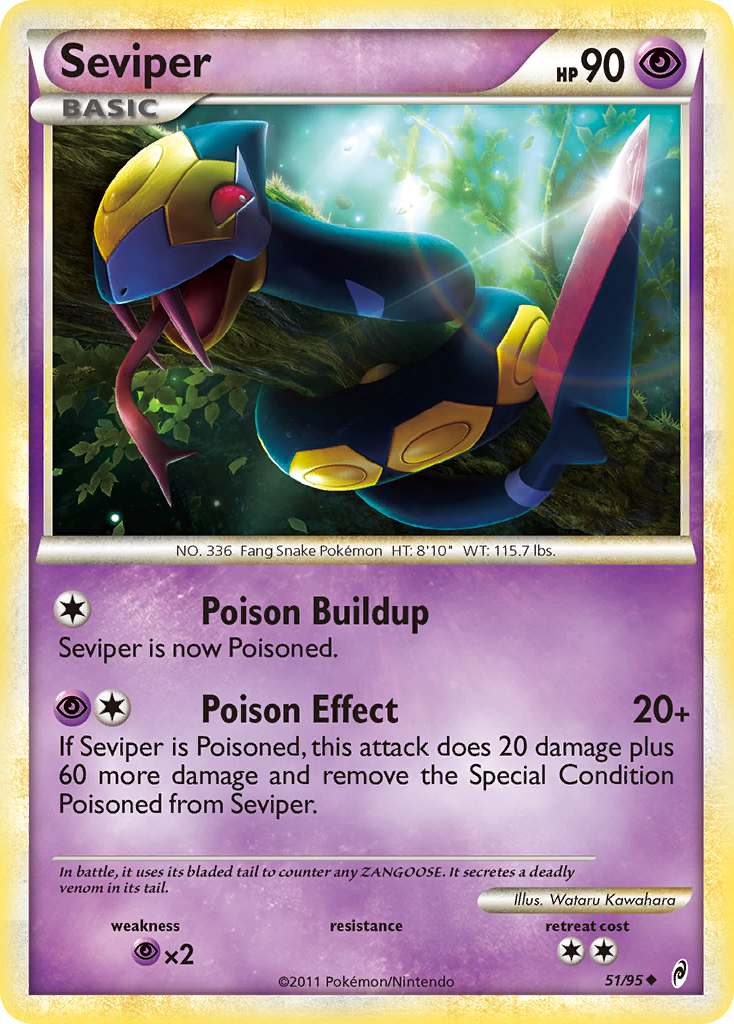 Seviper — illustrated card