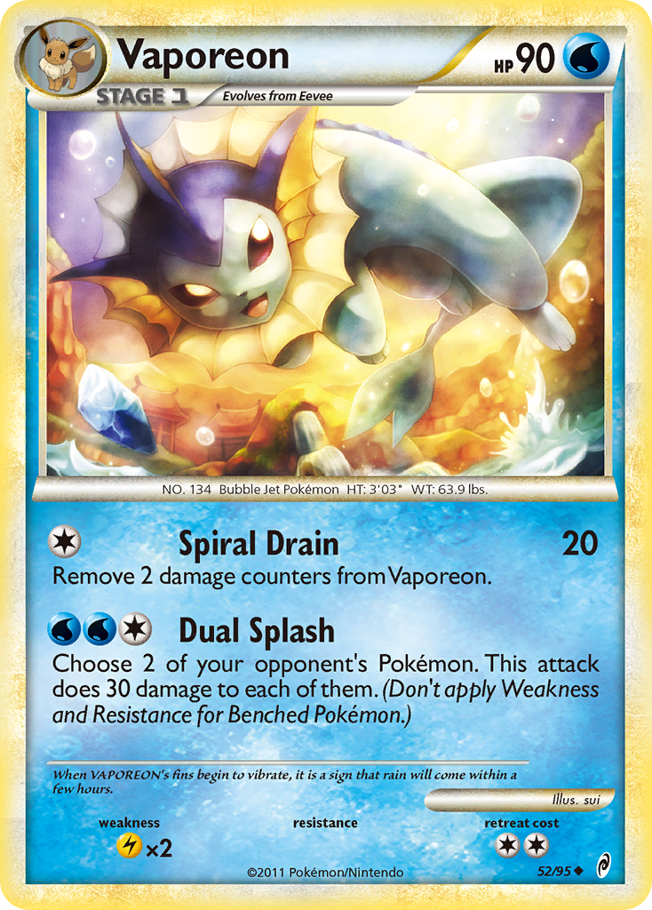 Vaporeon — illustrated card