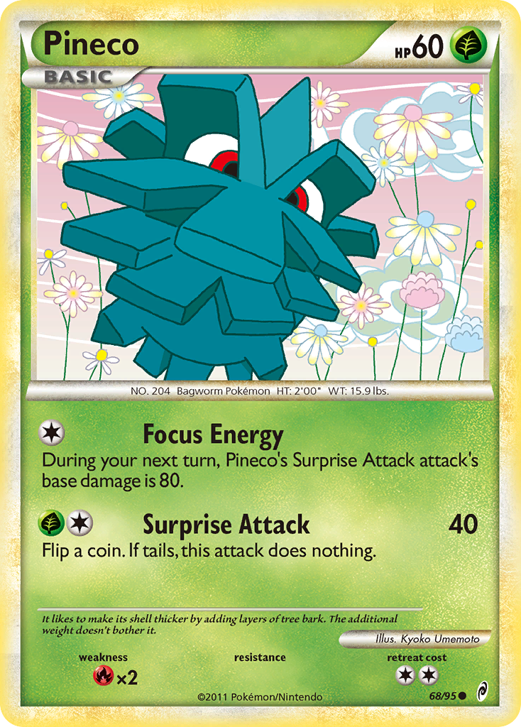 Pineco — illustrated card