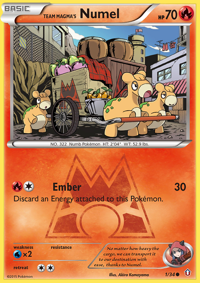 Team Magma's Numel — illustrated card