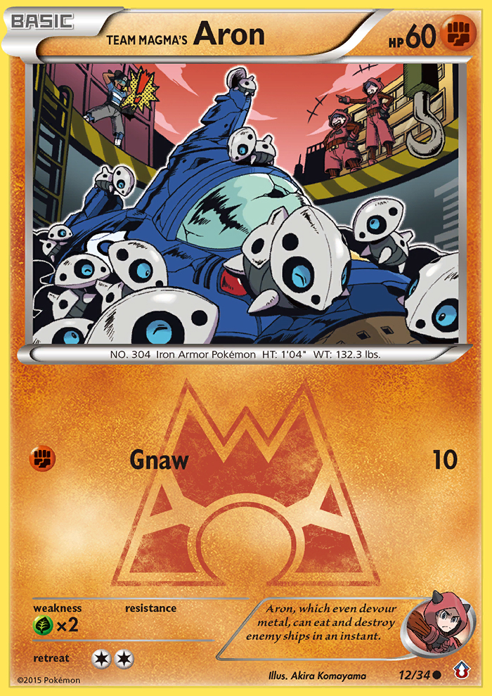 Team Magma's Aron — illustrated card