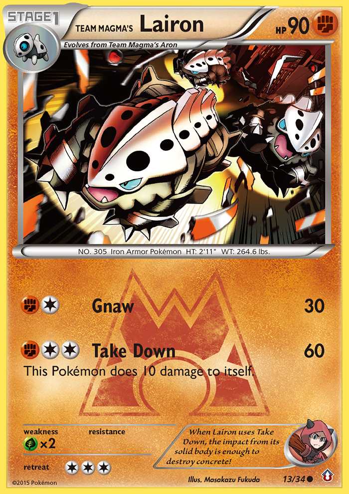 Team Magma's Lairon — illustrated card