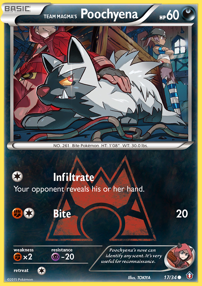 Team Magma's Poochyena — illustrated card