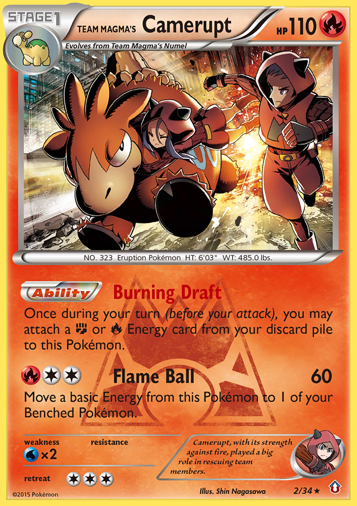 Team Magma's Camerupt — illustrated card