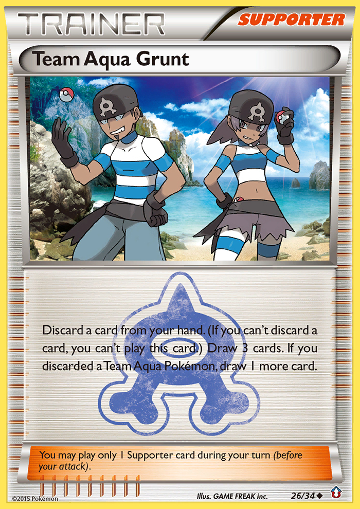 Team Aqua Grunt — illustrated card