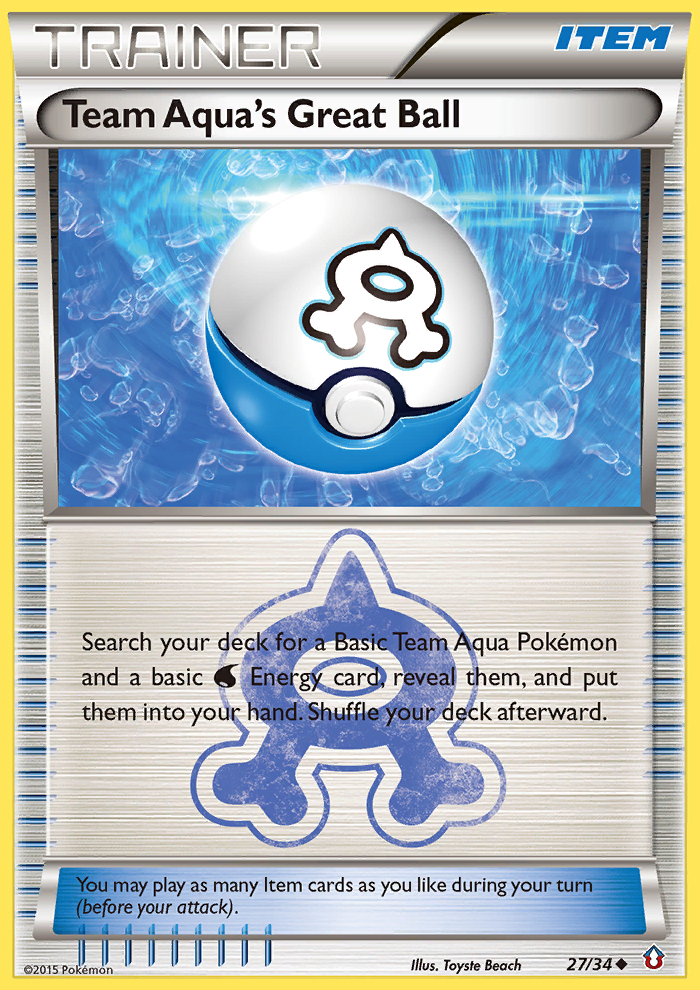 Team Aqua's Great Ball — illustrated card