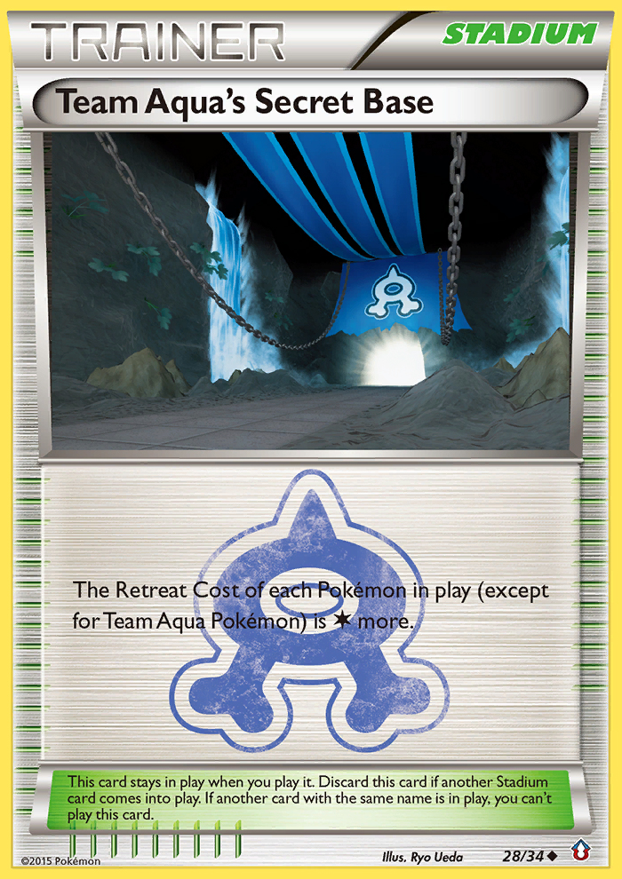 Team Aqua's Secret Base — illustrated card