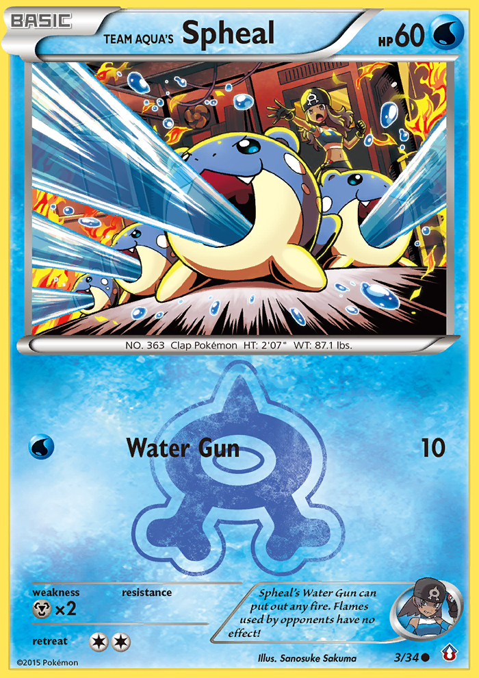 Team Aqua's Spheal — illustrated card
