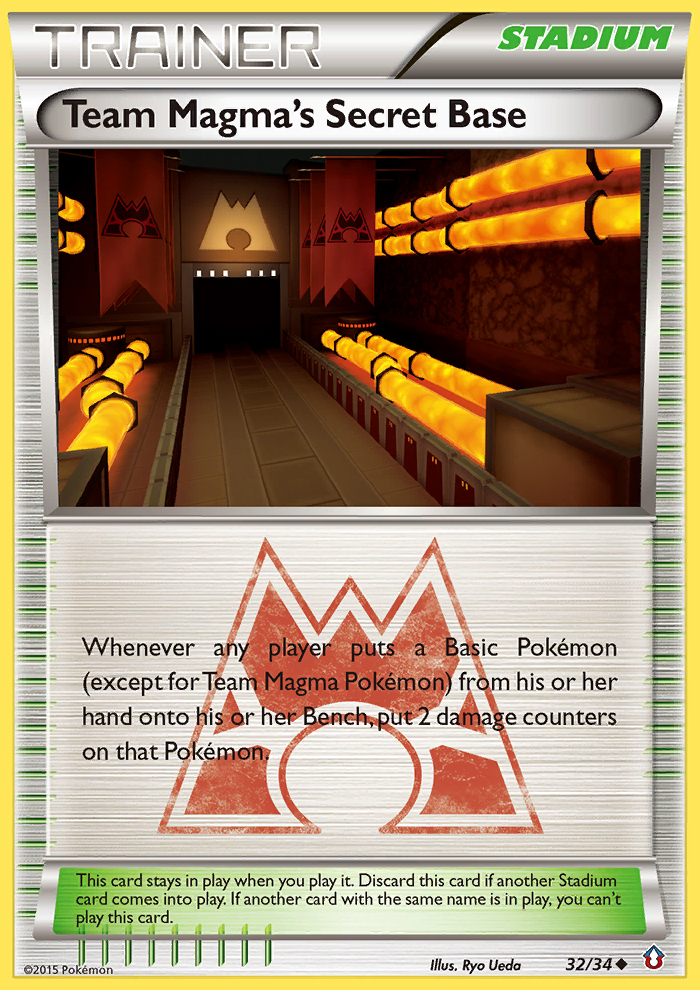 Team Magma's Secret Base — illustrated card