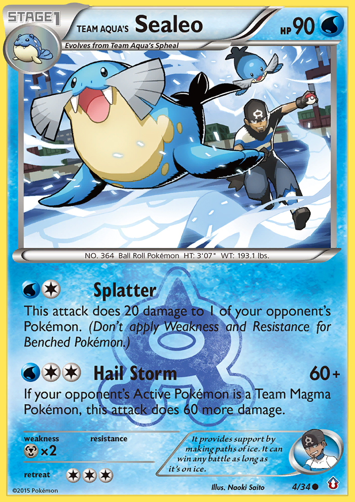 Team Aqua's Sealeo — illustrated card