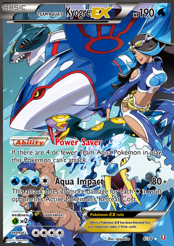 Team Aqua's Kyogre-EX — illustrated card