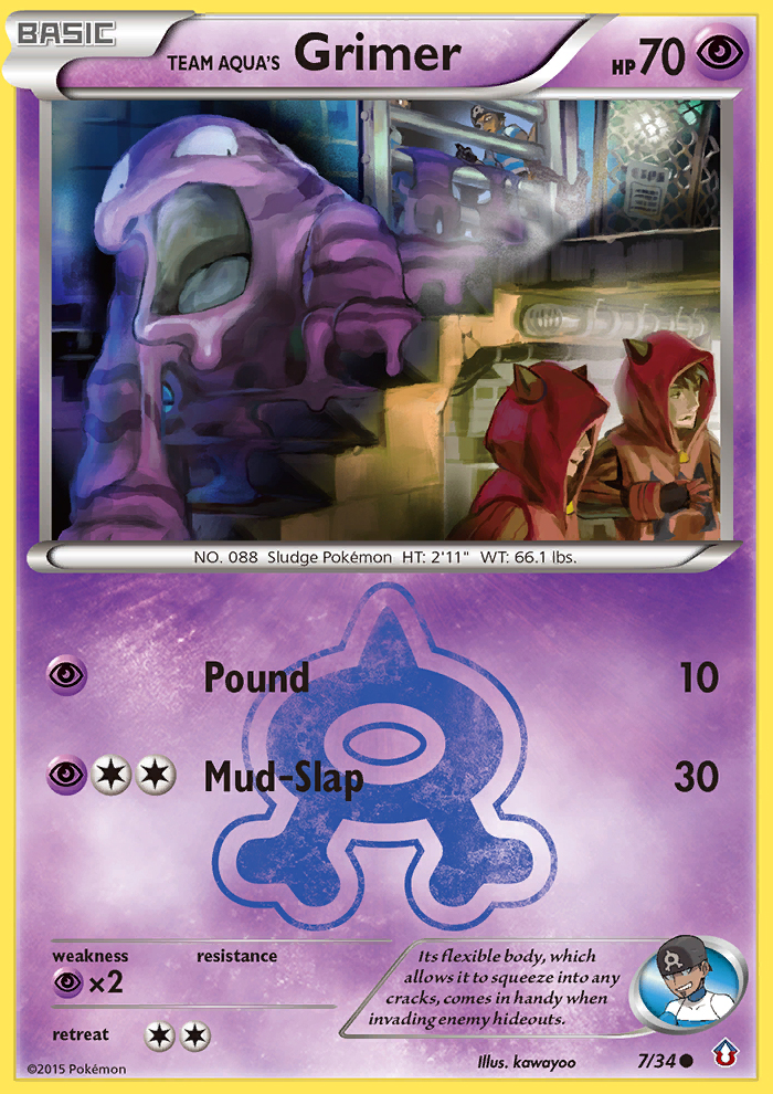 Team Aqua's Grimer — illustrated card