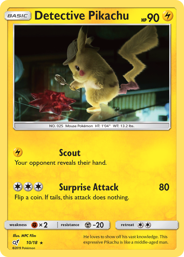 Detective Pikachu — illustrated card