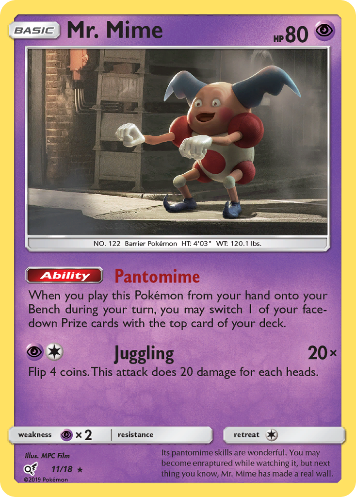Mr. Mime — illustrated card