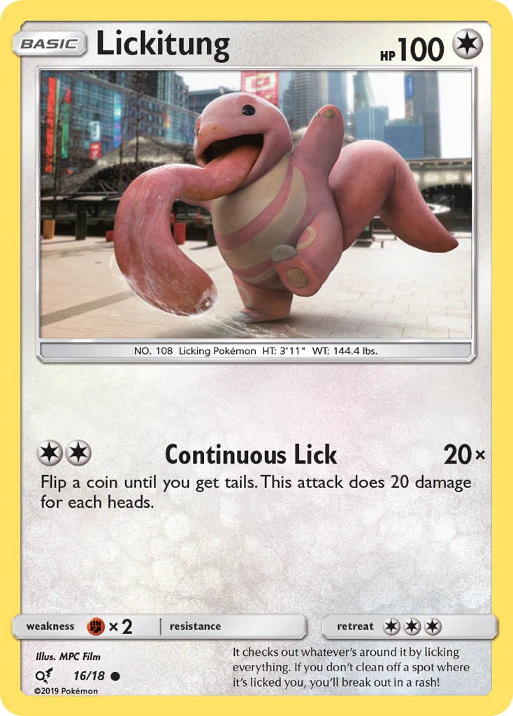 Lickitung — illustrated card