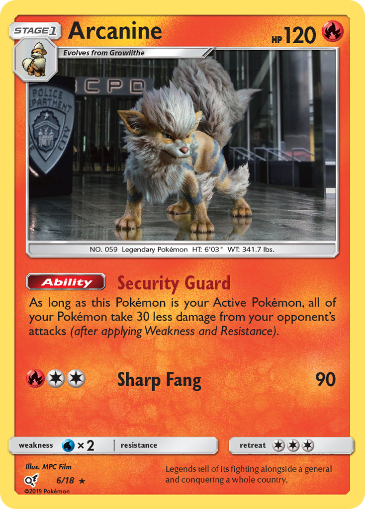 Arcanine — illustrated card