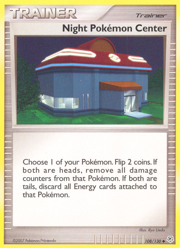 Night Pokémon Center — illustrated card