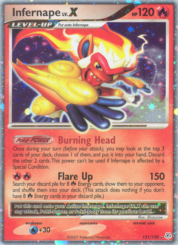 Infernape LV.X — illustrated card