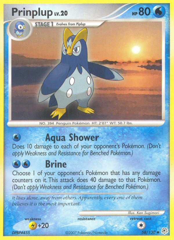 Prinplup — illustrated card