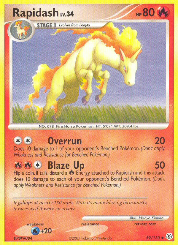 Rapidash — illustrated card