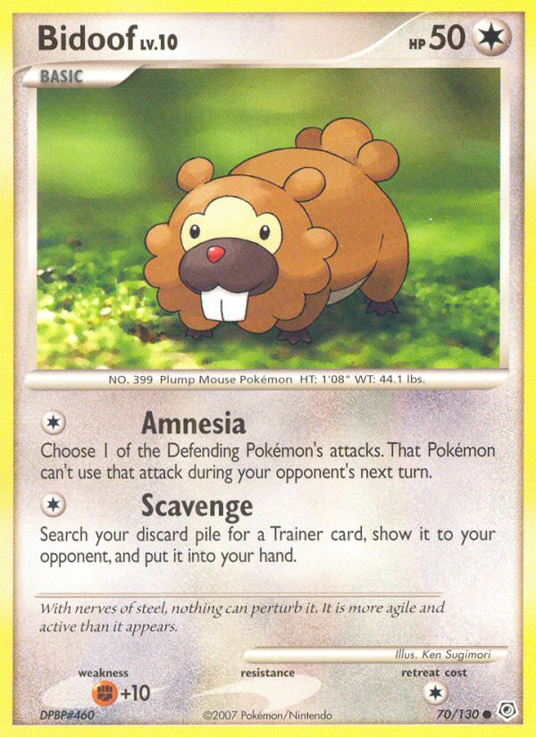 Bidoof — illustrated card