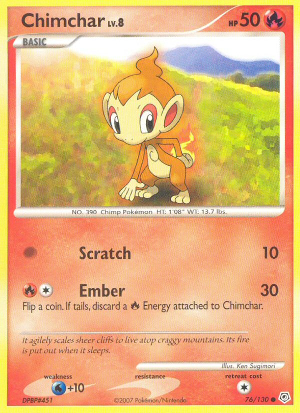 Chimchar — illustrated card