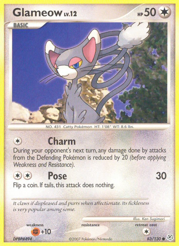 Glameow — illustrated card