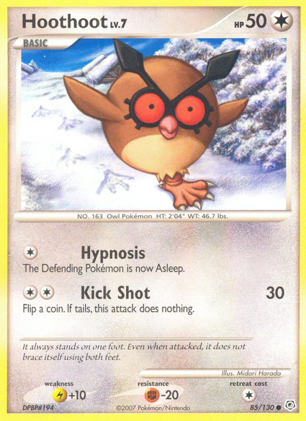Hoothoot — illustrated card
