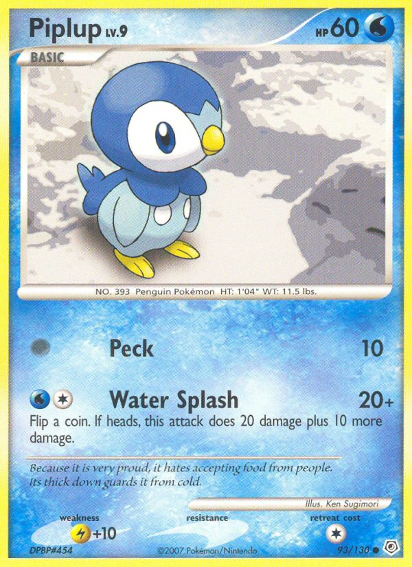Piplup — illustrated card
