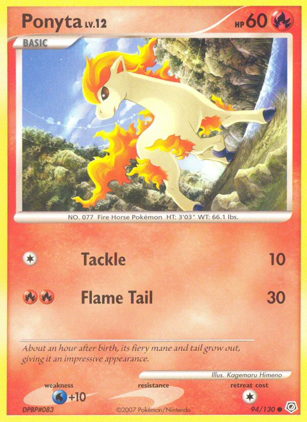Ponyta — illustrated card
