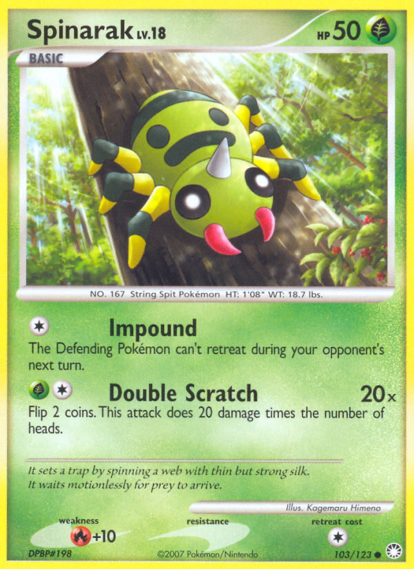 Spinarak — illustrated card