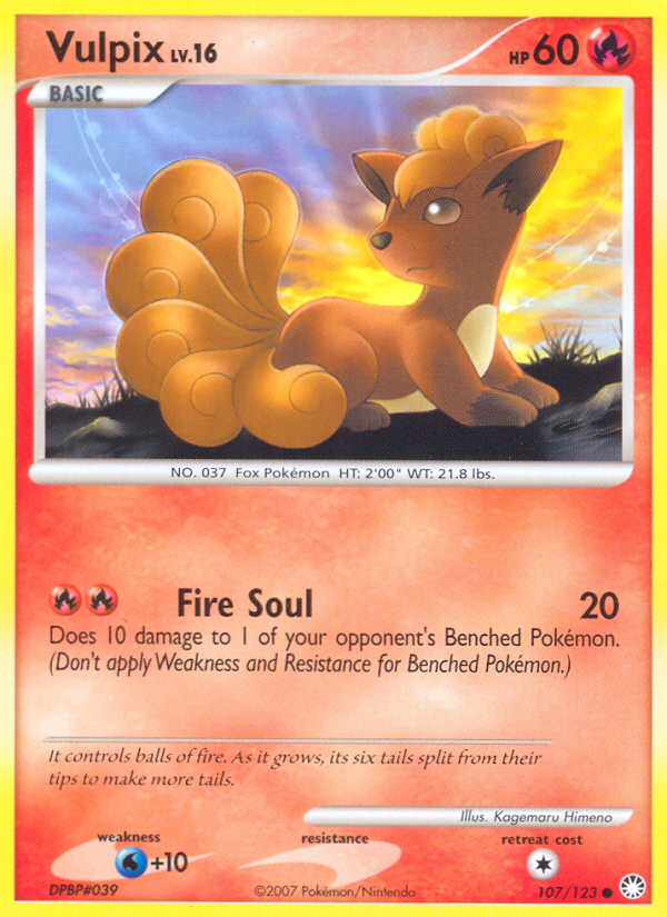 Vulpix — illustrated card