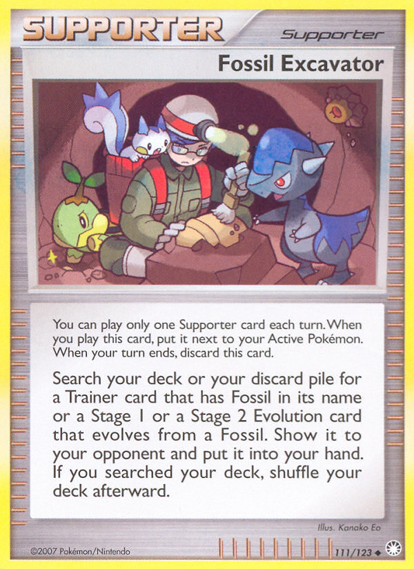 Fossil Excavator — illustrated card