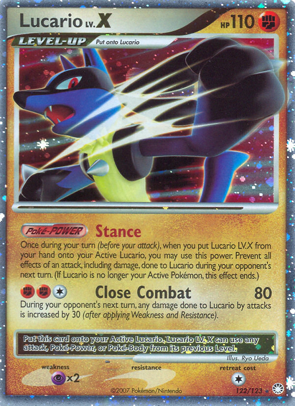 Lucario LV.X — illustrated card