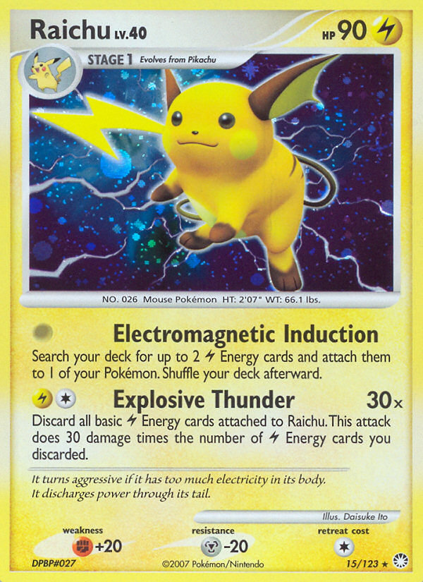 Raichu — illustrated card