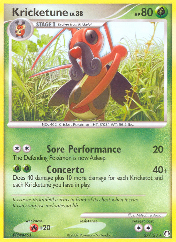 Kricketune — illustrated card